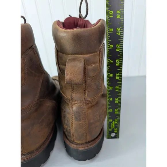 Chippewa Logger Chip-a-Tex Boots Mens 12 Brown Leather Vibram Work Utility Hunt