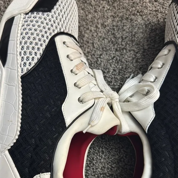 Christian Louboutin Black and White Sneakers with Modern Design
