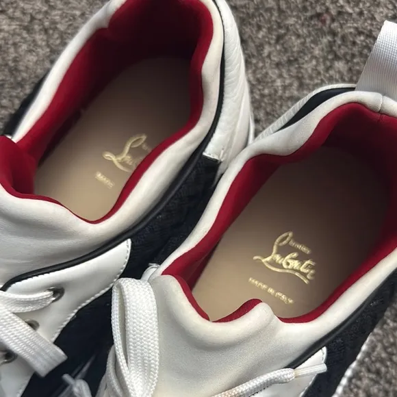 Christian Louboutin Black and White Sneakers with Modern Design