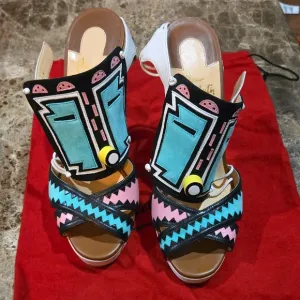 Christian Louboutin Colorful Geometric Women's Sandals