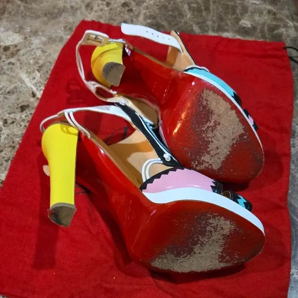 Christian Louboutin Colorful Geometric Women's Sandals
