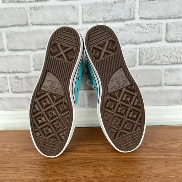 ⭐Chuck Taylor All Star Lift Platform Stars Sz 8 Women's Shoes teal/White A06492C