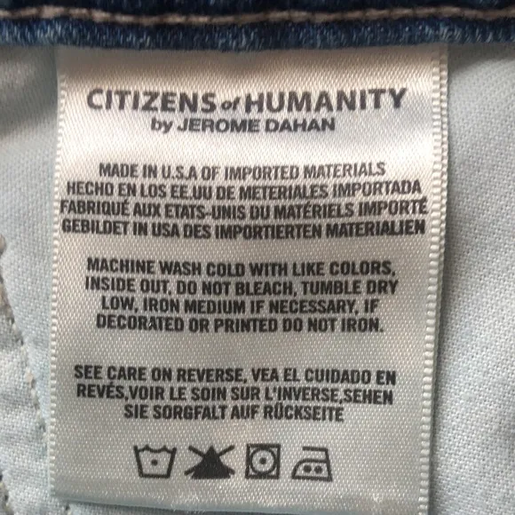 Citizens of Humanity Shorts Size 25. 100% Cotton. Manufacture Distressing. Beach
