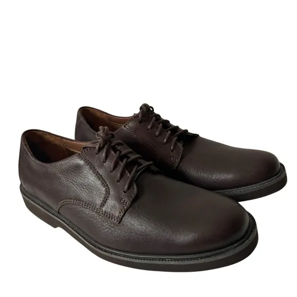 Clarks 82215 Waterproof Men’s Brown Leather Lightweight Oxford Shoes Size 10.5M