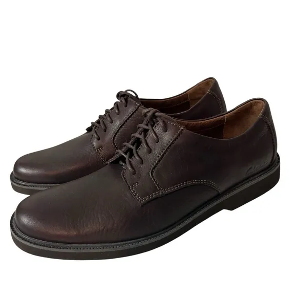 Clarks 82215 Waterproof Men’s Brown Leather Lightweight Oxford Shoes Size 10.5M