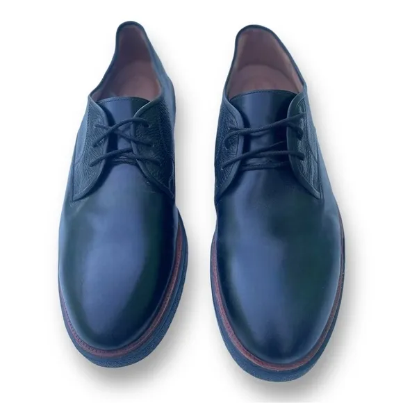 Clarks Ernest Limit Black Leather Oxford Shoes Size 12