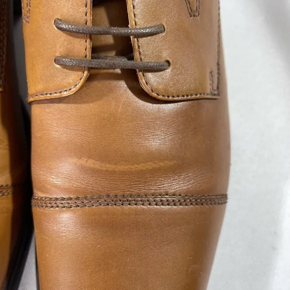 Clarks Men’s Tilden Cap Toe Leather Dress Shoes. Brown. Size 11 WIDE EUC