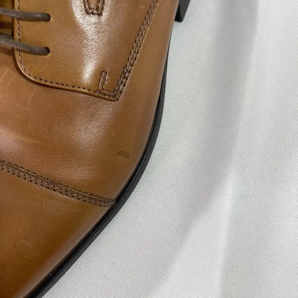 Clarks Men’s Tilden Cap Toe Leather Dress Shoes. Brown. Size 11 WIDE EUC