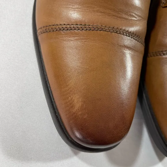 Clarks Men’s Tilden Cap Toe Leather Dress Shoes. Brown. Size 11 WIDE EUC