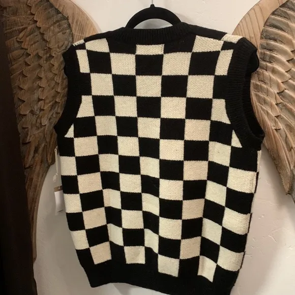 Classic black and white sweater vest