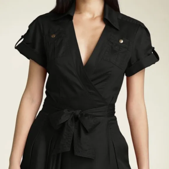 Classic black Diane Von Furstenburg&quot;Kitty&quot; dress wrap dress size 6