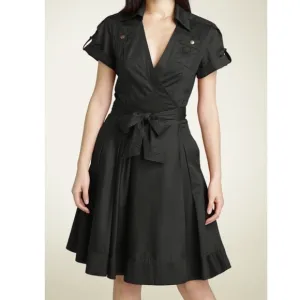 Classic black Diane Von Furstenburg&quot;Kitty&quot; dress wrap dress size 6