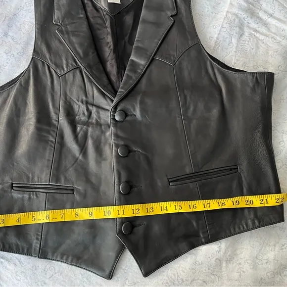 Classic Black Tailored V-Neck Vest