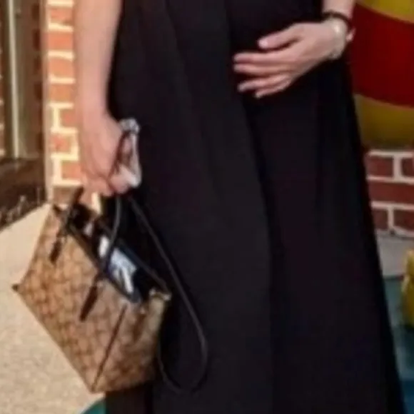 Classic Black Tie Strap Midi Dress
