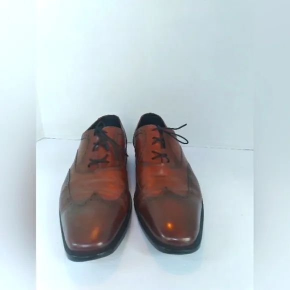 Classic Brown Leather Oxford‎ Wingtip Dress Shoes Formal Business Brogue Derby