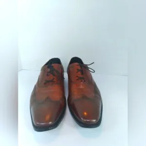 Classic Brown Leather Oxford‎ Wingtip Dress Shoes Formal Business Brogue Derby