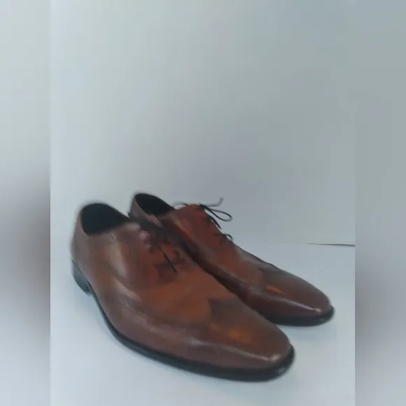 Classic Brown Leather Oxford‎ Wingtip Dress Shoes Formal Business Brogue Derby