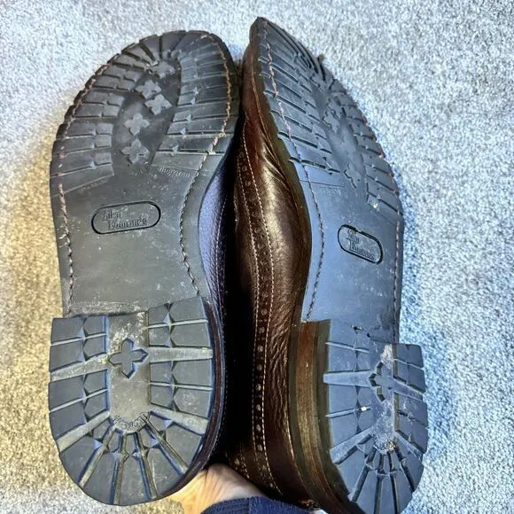 Classic Brown Leather Wingtip Oxford Brogue Dress‎ Shoes Size 12