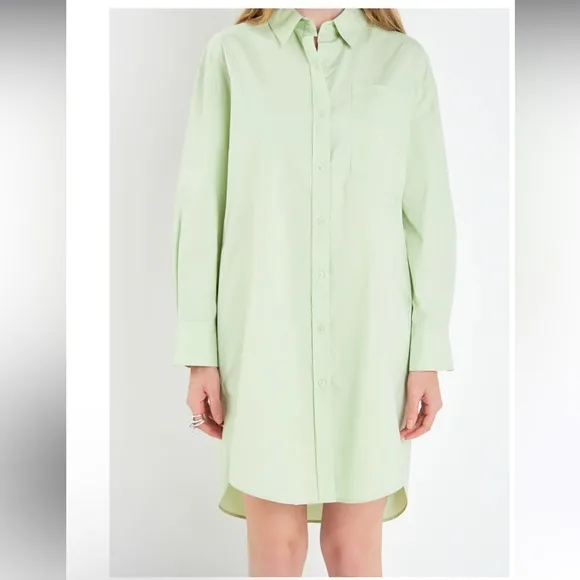 Classic Button down shirt dress , like new