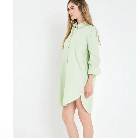Classic Button down shirt dress , like new