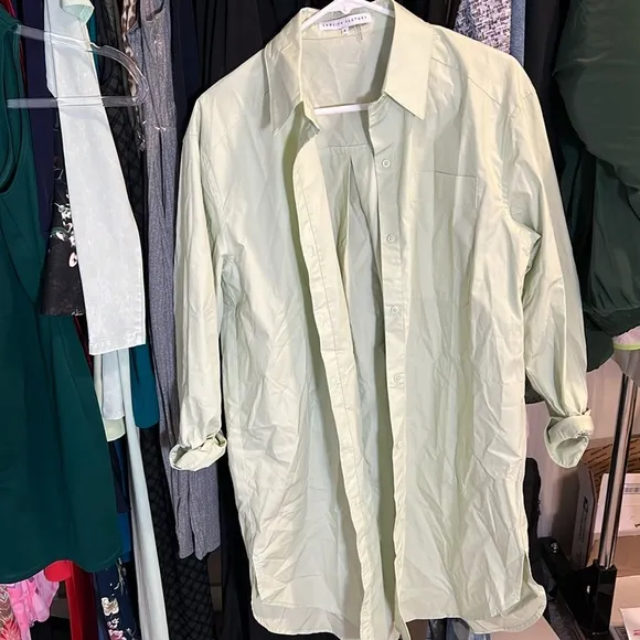 Classic Button down shirt dress , like new