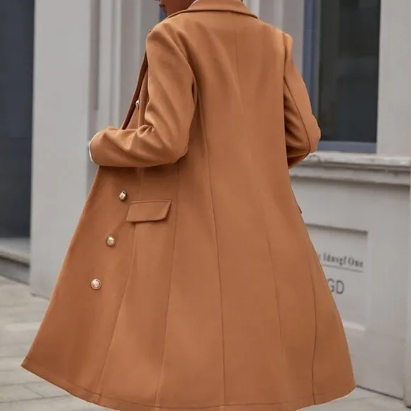 Classic Double Breasted Button up Jacket Coat