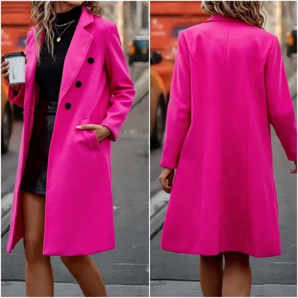 Classic Double Breasted Pocket jacket Coat