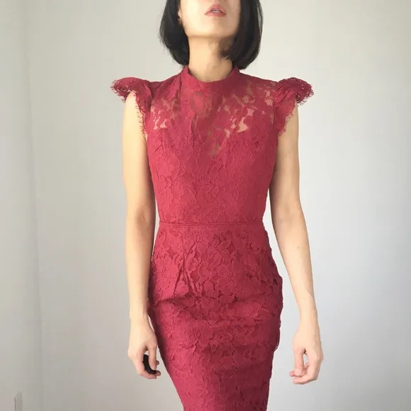 CLASSIC FULLY LACE OPEN BACK LONG DRESS