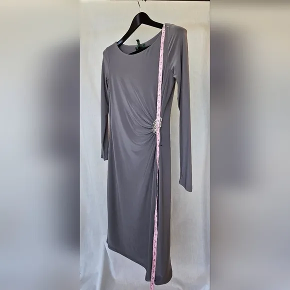 Classic Gray Long Sleeve Ralph Lauren Dress