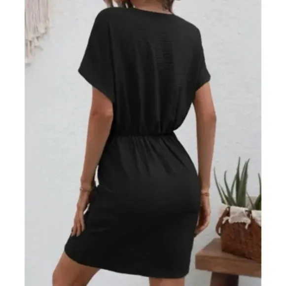 Classic Surplice Wrap Mini Dress