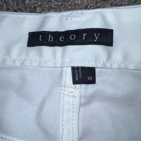 Classic White Theory Dress Pants