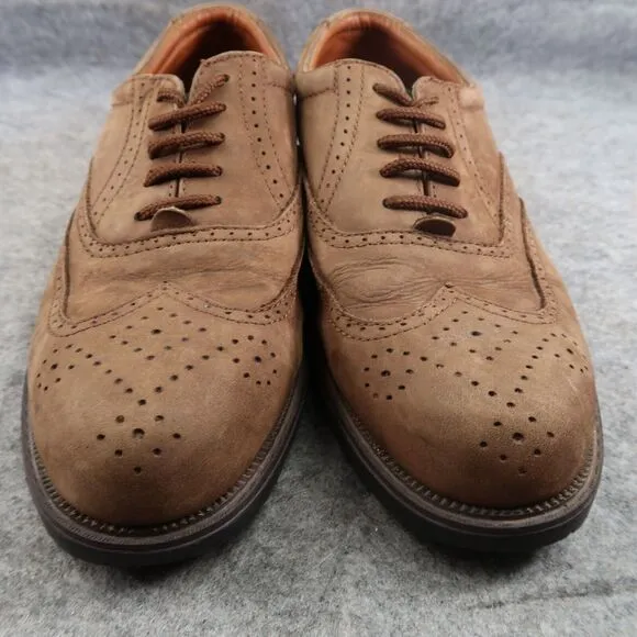 Claybrooke Shoes Mens 10.5 Oxford Wingtip Formal Classic Leather Montana Brown