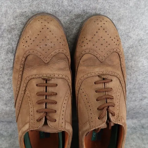 Claybrooke Shoes Mens 10.5 Oxford Wingtip Formal Classic Leather Montana Brown