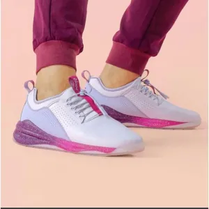 Clove Pink and White Womens Nurse Shoes Breathable and Wipeable Size 7