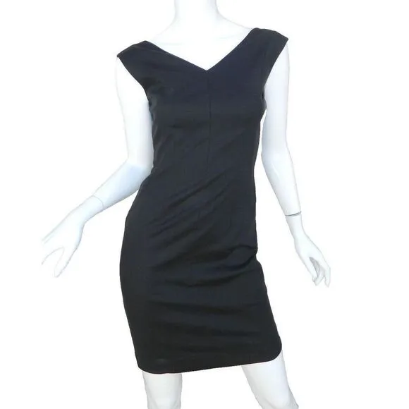 Club Monaco Dress Size 00 Black LBD Classic Wardrobe Staple