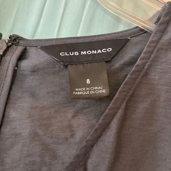 Club Monaco Easy Midi Tiered Dress Charcoal Gray Sz 8