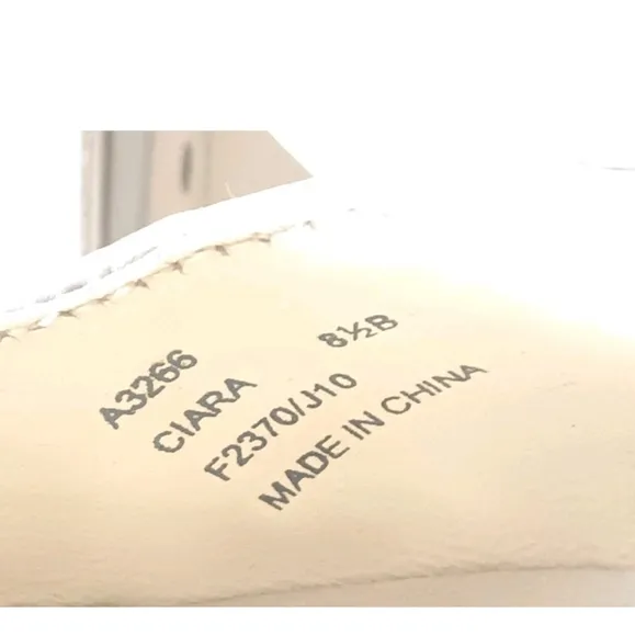 Coach Ciara Leather Wedge Sandals Women's Size 8.5 Shoes Ivory White