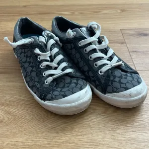 Coach Francesca Sneakers Womens Size 7.5 Metallic Black/Grey
