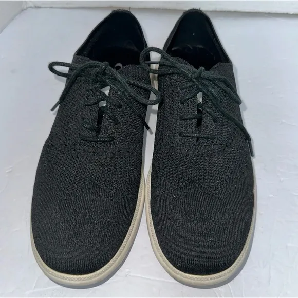 COACH Men’s Black Lightweight Knit Derby Runner Sneakers Laced Shoes- Size 8