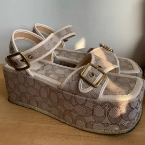 Coach Platform Sandals in cool print design