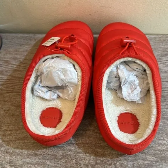 Coach Rachelle Signature C's Slipper- Miami Red- Size 5.5 B- NIB