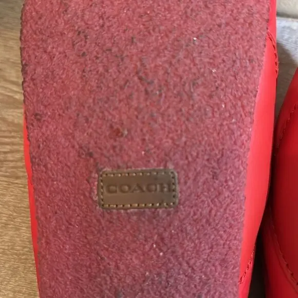 Coach Rachelle Signature C's Slipper- Miami Red- Size 5.5 B- NIB