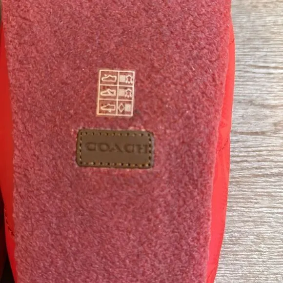 Coach Rachelle Signature C's Slipper- Miami Red- Size 5.5 B- NIB