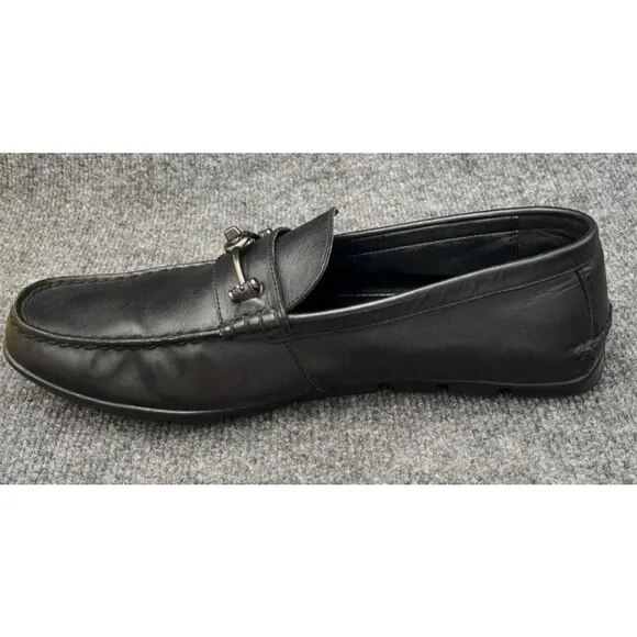 Coach Shoes Men's Size 11.5 Mott  Driver HorseBit Loafers Black Leather Moc Toe