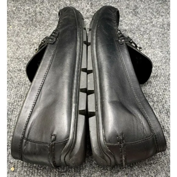Coach Shoes Men's Size 11.5 Mott  Driver HorseBit Loafers Black Leather Moc Toe