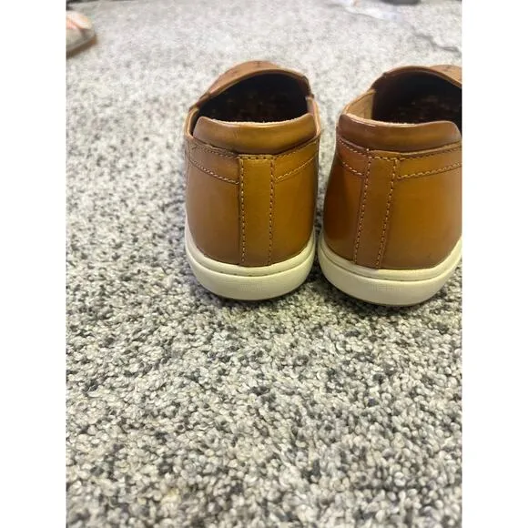 Cobb Hill Womens Bailee Leather Slip-on Sneaker, Honey Size 6.5 Cushioned Comfy