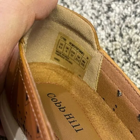 Cobb Hill Womens Bailee Leather Slip-on Sneaker, Honey Size 6.5 Cushioned Comfy