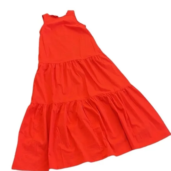 Code X Mode Cotton Blend Red Tailored Maxi Dress, Size Large