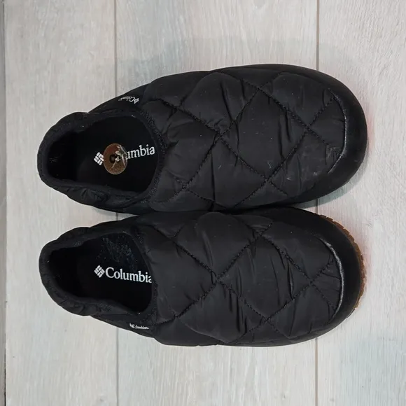 Colambia Women Omni Heat Lazer Bend Quilted Loafer Slippers slip on shoes sz 8
