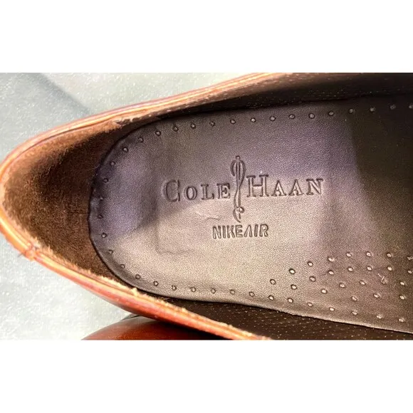 Cole Haan Air Adams Men's Apron Toe Dress Shoes Size 11 Leather Brown C09436